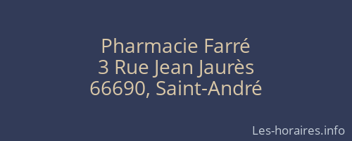 Pharmacie Farré