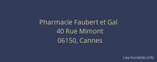 Pharmacie Faubert et Gal