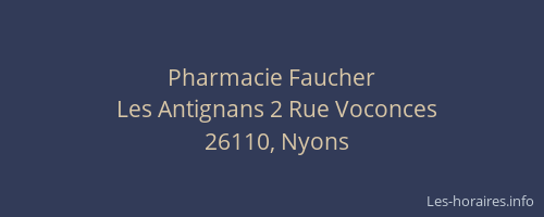 Pharmacie Faucher