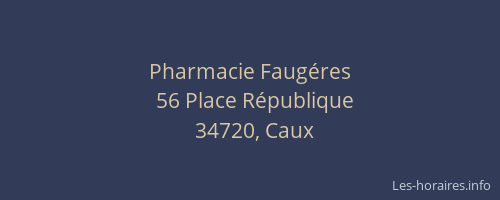 Pharmacie Faugéres