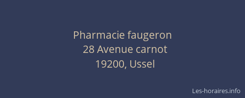 Pharmacie faugeron