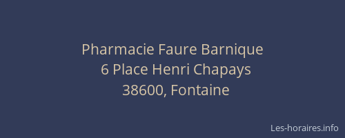 Pharmacie Faure Barnique