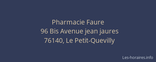 Pharmacie Faure