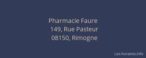 Pharmacie Faure