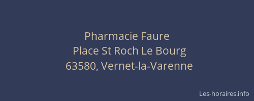 Pharmacie Faure