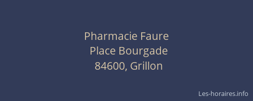 Pharmacie Faure
