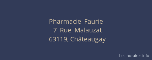 Pharmacie  Faurie