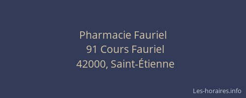 Pharmacie Fauriel