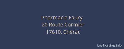Pharmacie Faury