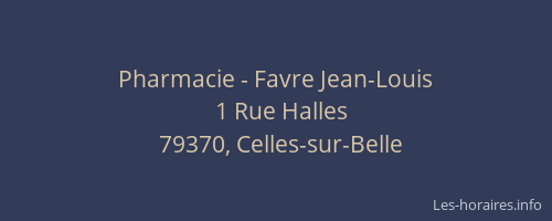 Pharmacie - Favre Jean-Louis