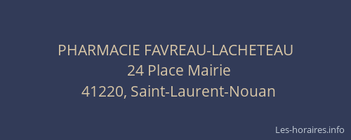 PHARMACIE FAVREAU-LACHETEAU