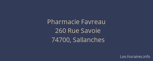 Pharmacie Favreau