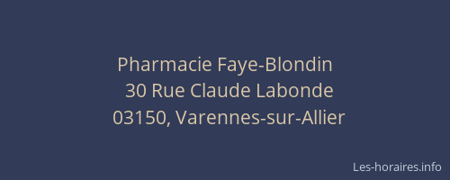 Pharmacie Faye-Blondin