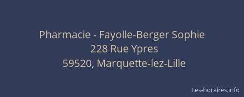 Pharmacie - Fayolle-Berger Sophie