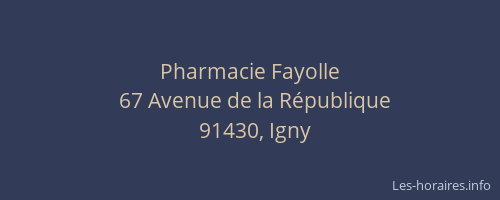 Pharmacie Fayolle