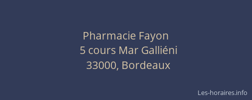 Pharmacie Fayon