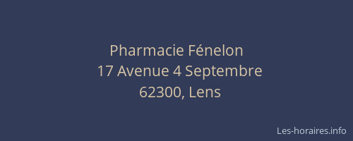 Pharmacie Fénelon
