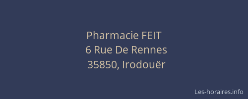 Pharmacie FEIT