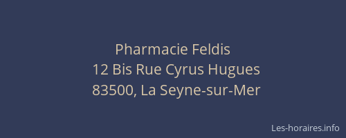 Pharmacie Feldis