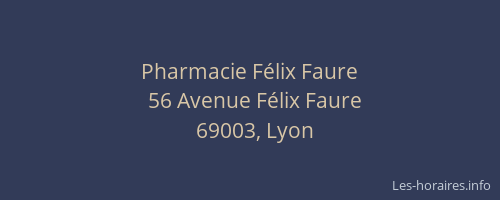 Pharmacie Félix Faure