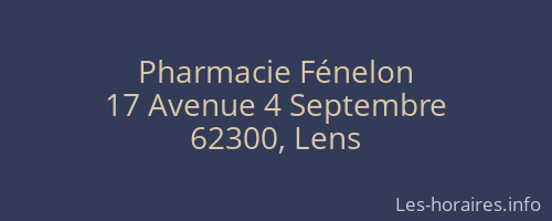 Pharmacie Fénelon