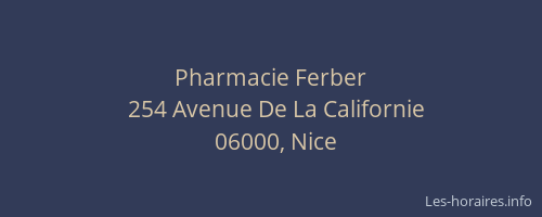Pharmacie Ferber