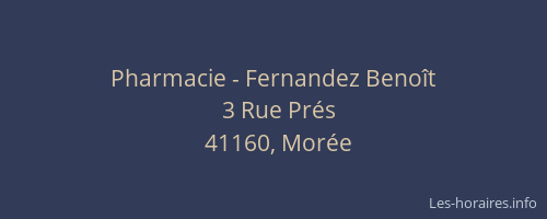Pharmacie - Fernandez Beno&icirc;t