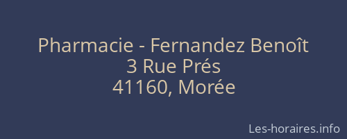 Pharmacie - Fernandez Benoît