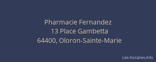 Pharmacie Fernandez