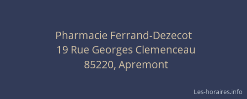 Pharmacie Ferrand-Dezecot