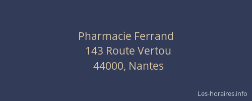Pharmacie Ferrand