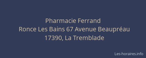 Pharmacie Ferrand