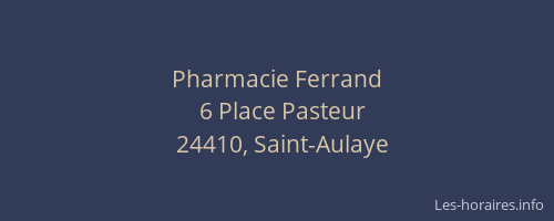 Pharmacie Ferrand