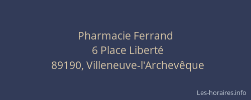 Pharmacie Ferrand
