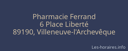 Pharmacie Ferrand