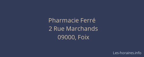 Pharmacie Ferré