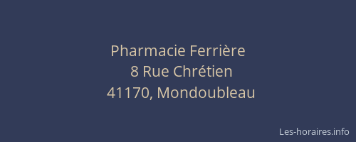 Pharmacie Ferrière