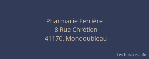 Pharmacie Ferri&egrave;re