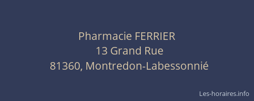 Pharmacie FERRIER