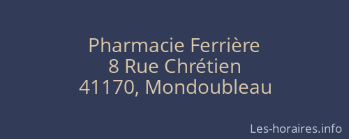 Pharmacie Ferrière