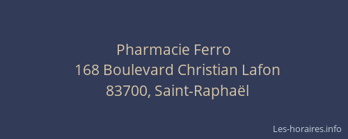 Pharmacie Ferro