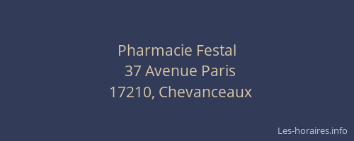 Pharmacie Festal