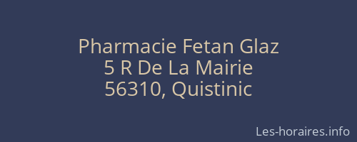 Pharmacie Fetan Glaz