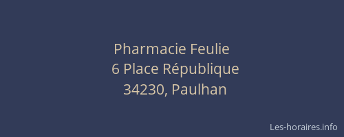Pharmacie Feulie