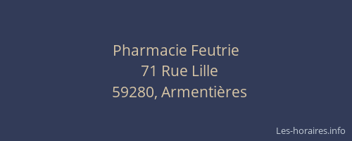Pharmacie Feutrie