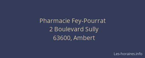Pharmacie Fey-Pourrat