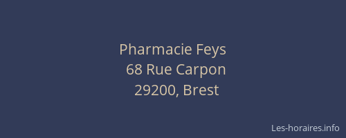 Pharmacie Feys
