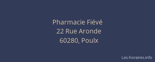 Pharmacie Fi&eacute;v&eacute;
