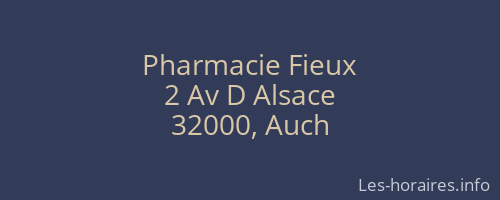 Pharmacie Fieux