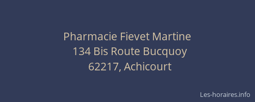 Pharmacie Fievet Martine